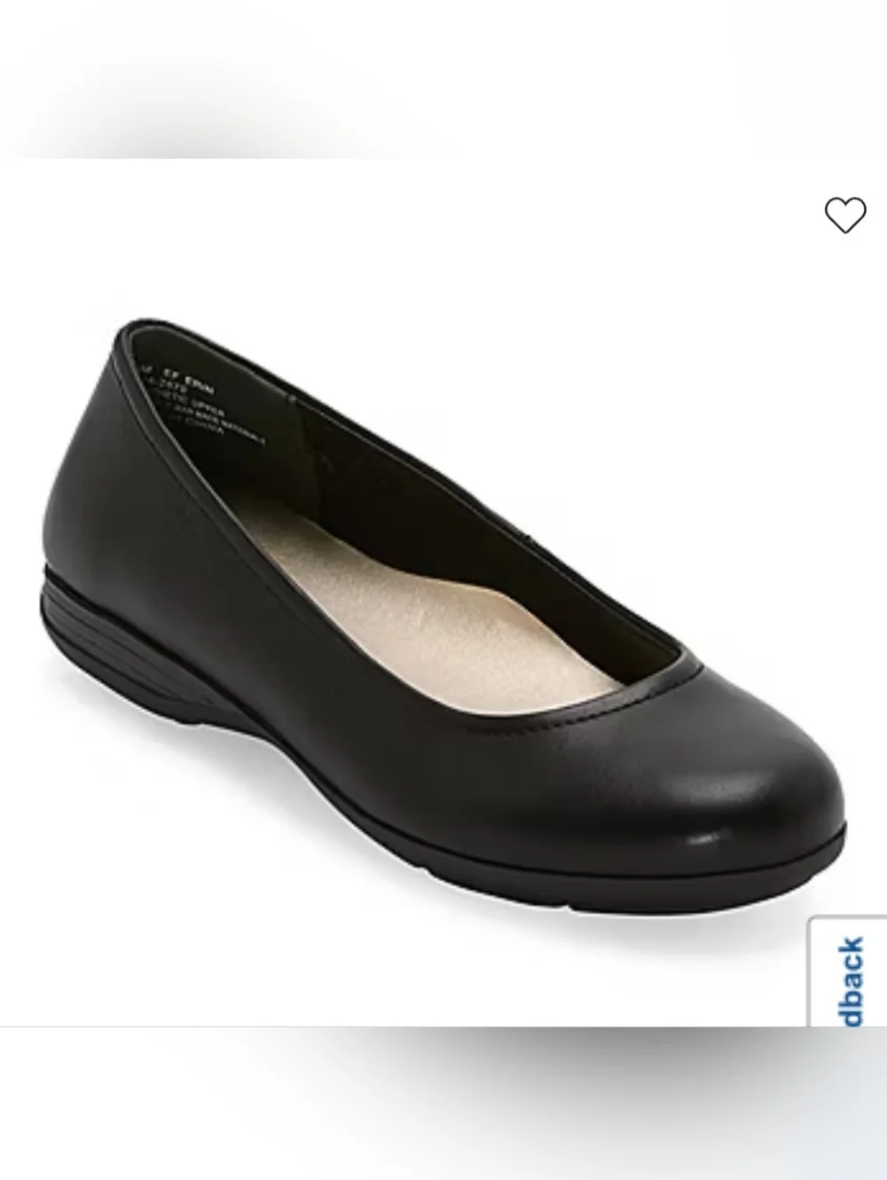 East 5th Erin Womens Round Closed Toe Ballet Flats SIZE 9.5 Black